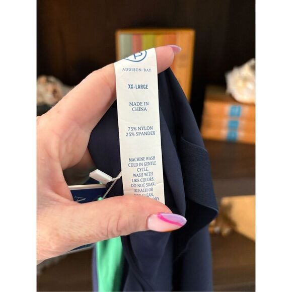 NWT Addison Bay Short Onesie RomperIn Navy Blue Milti Size XXL $148 MSRP - Picture 10 of 10